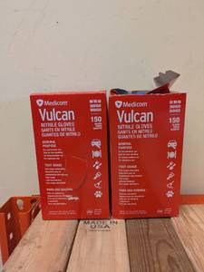 lot 90 image: (2) BOXES OF VULCAN GLOVES- MEDIUM