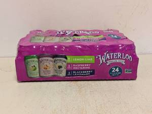 lot 126 image: NEW WATERLOO SPARKLING WATER VARIETY 24PK.