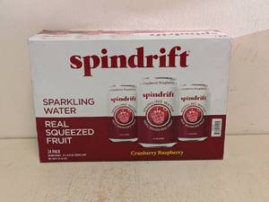 lot 143 image: NEW SPINDRIFT SPARKLING WATER 24PK. (CRANBERRY RASPBERRY)