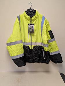 lot 199 image: NEW RADWEAR 4-IN-1 HI-VIZ CONVERTIBLE JACKET 5X
