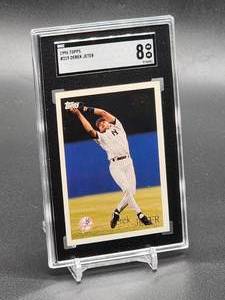 lot 165 image: 1996 Topps Derek Jeter Baseball Card #219 SGC 8