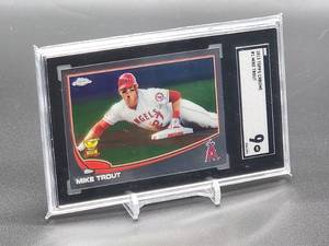lot 143 image: 2013 Topps Chrome Mike Trout Baseball Card #1 SGC 9
