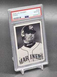 lot 139 image: 2008 Upper Deck Goudey Ichiro Suzuki Baseball Card #260 PSA 10