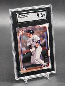 lot 151 image: 2015 Bowman Draft Aaron Judge Rookie Baseball Card #150 SGC 9.5