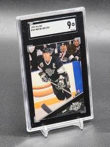 lot 9 image: 1993-94 Leaf Wayne Gretzky Hockey Card #304 SGC 9