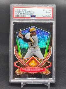 lot 8 image: 2013 Topps Refractor Roberto Clemente Cut to the Chase Baseball Card #CTC-20 PSA 9