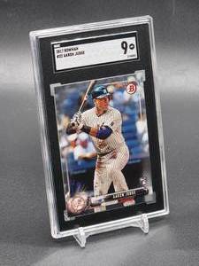 lot 201 image: 2017 Bowman Aaron Judge Rookie Baseball Card #32 SGC 9