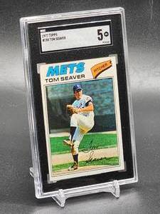 lot 177 image: 1977 Topps Tom Seaver Baseball Card #150 SGC 5