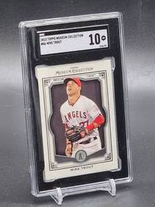 lot 10 image: 2013 Topps Museum Collection Mike Trout baseball Card #46 SGC 10