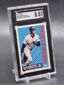 lot 135 image: 1994 Topps Ken Griffey Jr Baseball Card #606 SGC 8.5