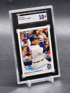 lot 66 image: 2013 Topps Miguel Cabrera Baseball Card #374 SGC 10