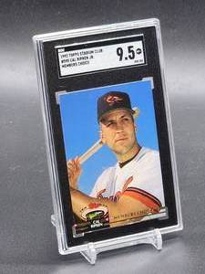lot 192 image: 1992 Topps Stadium Club Cal Ripken Jr Baseball Card #595 SGC 9.5