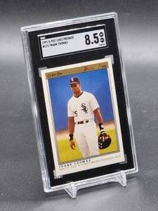 lot 213 image: 1991 O-Pee-Chee Premier Frank Thomas Baseball Card #121 SGC 8.5