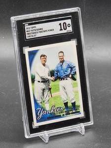 lot 224 image: 2010 Topps RuthGehrig Baseball Card #637 SGC 10