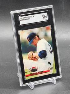 lot 222 image: 1993 Topps Stadium Club Nolan Ryan Baseball Card #353 SGC 9