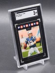 lot 92 image: 2008 Topps Tom Brady All-Stars Football Card #7 SGC 3