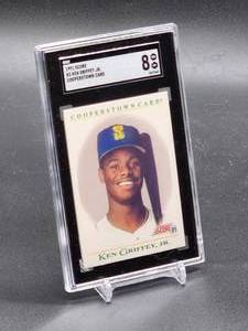 lot 37 image: 1991 Score Ken Griffey Jr Baseball Card #B3 SGC 8
