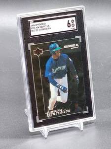 lot 218 image: 1996 Upper Deck Ken Griffey Jr Baseball Card #376 SGC 6