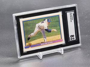 lot 198 image: 1991 Bowman Nolan Ryan Baseball Card #280 SGC 8