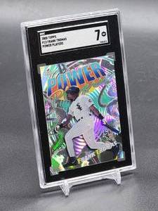 lot 128 image: 2000 Topps Frank Thomas Baseball Card #P13 SGC 7