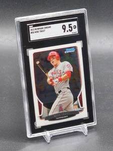lot 113 image: 2013 Bowman Chrome Mike Trout Baseball Card #50 SGC 9.5