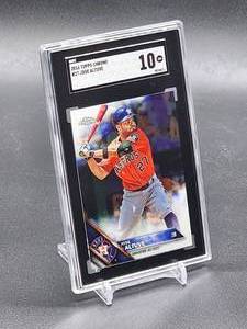 lot 209 image: 2016 Topps Chrome Jose Altuve Baseball Card #27 SGC 10