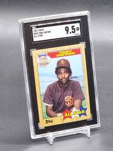 lot 57 image: 1987 Topps Tony Gwynn All-Star Baseball Card #599 SGC 9.5