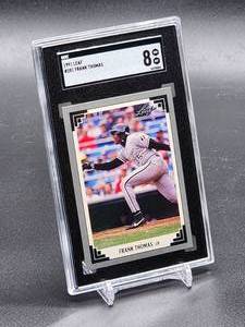 lot 108 image: 1991 Leaf Frank Thomas Baseball Card #281 SGC 8