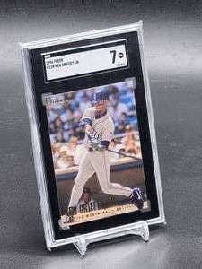 lot 90 image: 1996 Fleer Ken Griffey Jr Baseball Card #238 SGC 7