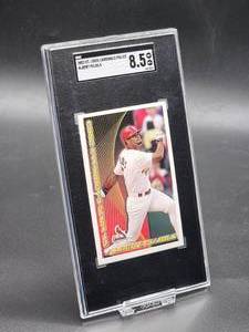 lot 181 image: 2003 Albert Pujols Over Sized St Louis Cardinals Police Promo Card SGC 8.5