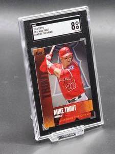 lot 169 image: 2013 Topps Mike Trout Baseball Card #CD-2 SGC 8