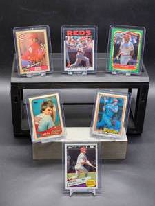 lot 140 image: (6) Assorted Vintage Pete Rose Baseball Cards