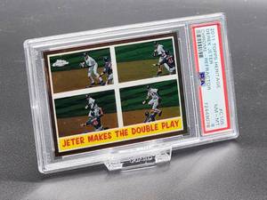 2011 Topps Heritage Derek Jeter Chrome Refractor Baseball Card #C105 PSA 8