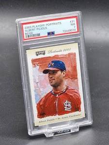 2003 Playoff Portraits Albert Pujols Baseball Card #31 PSA 7
