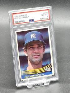 1984 Donruss Don Mattingly Rookie Baseball Card #248 PSA 8