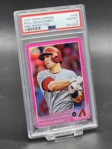 2015 Topps Chrome Paul Goldschmidt Pink Refractor Baseball Card #106 PSA 10