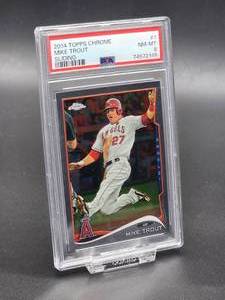2014 Topps Chrome Mike Trout Baseball Card #1 PSA 8