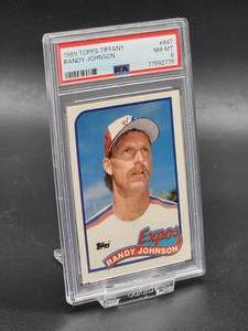 1989 Topps Tiffany Randy Johnson Rookie Card #647 PSA 8