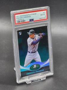 2011 Bowman Platinum Freddie Freeman Rookie Baseball Card #57 PSA 8