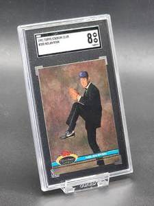 1991 Topps Stadium Club Nolan Ryan Baseball Card #200 SGC 8