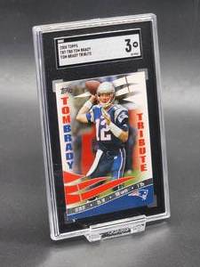 2008 Topps Tom Brady Football Card #TBT-TBB SGC 3