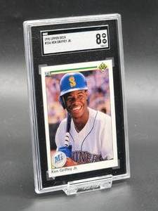 1990 Upper Deck Ken Griffey Jr. 2nd Year Baseball Card #156 SGC 8