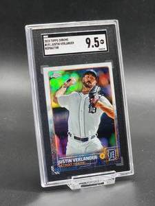 2015 Topps Chrome Justin Verlander Refractor Baseball Card #191 SGC 9.5