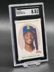 1991 Score Ken Griffey Jr. Baseball Card #83 SGC 8.5