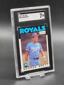1986 O-Pee-Chee George Brett Baseball Card #300 SGC 7