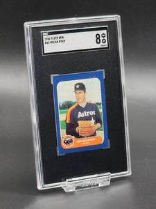1986 Fleer Mini Nolan Ryan Baseball Card #65 SGC 8