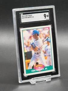1989 Score Traded Ken Griffey Jr. Rookie Baseball Card #100T SGC 9