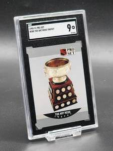 1990-91 Pro Set Wayne Gretzky Art Ross Trophy Hockey Card #388 SGC 9