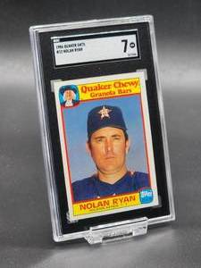 1986 Quaker Oats Nolan Ryan Baseball Card #12 SGC 7