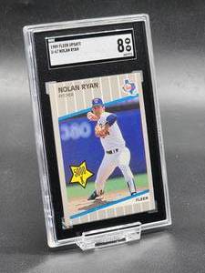 1989 Fleer Update Nolan Ryan Baseball Card #U-67 SGC 8